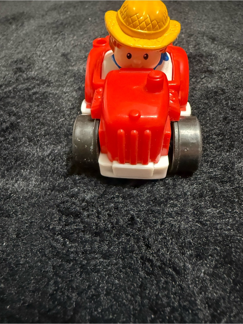 💖4/$25-Fisher-Price Little People Red Farm Tractor w Farmer Figure Toy